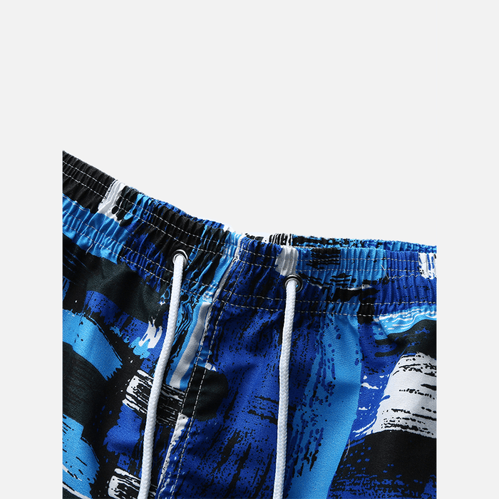 Mens Summer Beach Vacation Loose Printed Board Shorts