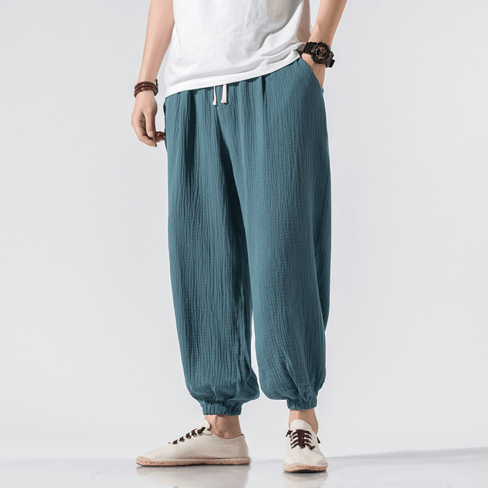 Thin Pants plus Size Casual Pants Harem Pants Wide Leg Pants Men